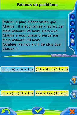 Image n° 3 - screenshots : Adi l'Entraineur - CM1-CM2 - Mathematiques Francais